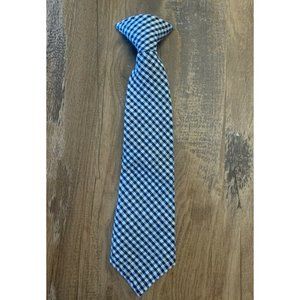 EUC Boutique Navy Gingham Clip on Toddler Tie Easter